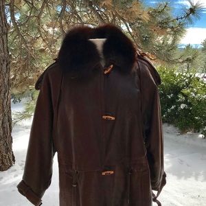 GORGEOUS Leather Anorak Coat